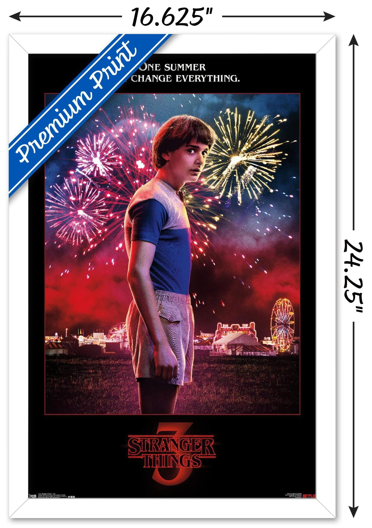 Netflix Stranger Things: Season 3 - Will Wall Poster, 14.725" x 22.375", Framed