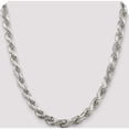 thumbnail image 5 of Sterling Silver 8mm Diamond-Cut Rope Chain (20 X 8) Made In Italy qdc170-20, 5 of 5
