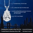 thumbnail image 3 of Gem Stone King 1.00 Cttw IGI Certified Lab Grown Diamond Teardrop Pendant Necklace for Women in 14K White Gold | D-E Color | VS1-VS2 Clarity | Pear Shape Diamond | With 18 inch Chain, 3 of 7
