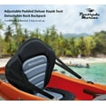 thumbnail image 3 of Pactrade Marine Boat Adjustable Straps Black Gray Extra Padded Deluxe Kayak Seat Detachable Storage Backpack Bag Canoe Backrest Support Cushion Sit on Top Fishing Brass Clips (1), 3 of 7