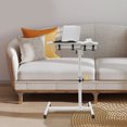 thumbnail image 3 of Peakora Overbed Table Stand Mobile Rolling Laptop Table Adjustable Computer Desk Stand with Wheels Stand up Workstation for Bed, Sofa, Home Office, 3 of 22