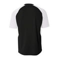 thumbnail image 2 of Adult Performance Contrast 2 Button Baseball Henley T-Shirt, 2 of 3