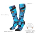thumbnail image 4 of Vsdgher Blue Butterflies Knee Socks, High Socks Long Stretchy Sock Women Knee High Stocking, Long Socks for Women, 4 of 6
