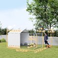 thumbnail image 3 of PawHut Outdoor Dog Kennel Dog Run with Cover, 13.1' x 7.5' x 7.5', 3 of 10