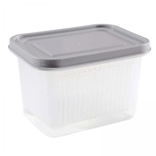 5x Caja de almacenamiento de , contenedores de ahorro con tapa y colador, contenedor de almacenamiento de alimentos sellado transparente 5 piezas