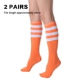 thumbnail image 4 of El fútbol de los niños pega los calcetines hasta la rodilla del niño, la escuela de las muchachas rayó los calcetines largos de los deportes, 4 of 5
