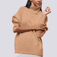 thumbnail image 2 of zaveiop Women's Turtleneck Sweater Chunky Long Sleeve Knitted Pullover Plus Size Casual Trendy 2025 Fall Winter Basic Top (Z-Beige, M), 2 of 6
