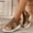 Multi-Color, variant on WIZUTIZ Wedge Sandals for Women Sandals for Women 2025 Gym Comfort Stretchy Beach Sandals Pull-On Round Toe Summer Shoes Low Heel (1"-2") Wide Solid Sandals for Lady Party Up to 60% Off Beige