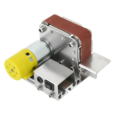 

Ymiko Mini Belt Machine Electric Belts Sander Brass Motor With 10Pcs Abrasive Band For Workpiece Grinding