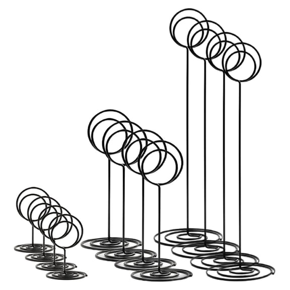36 Pcs Table Number Holders 3 Size Place Card Holder Name Numbers Menu Memo Note Card Picture Photo Holder Clip Stand,36 pieces x table number holders,Black