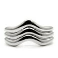 thumbnail image 3 of Luxe Jewelry Designs Stainless Steel Women's Freeform Ring - Size 8 (Pack of 2), 3 of 4