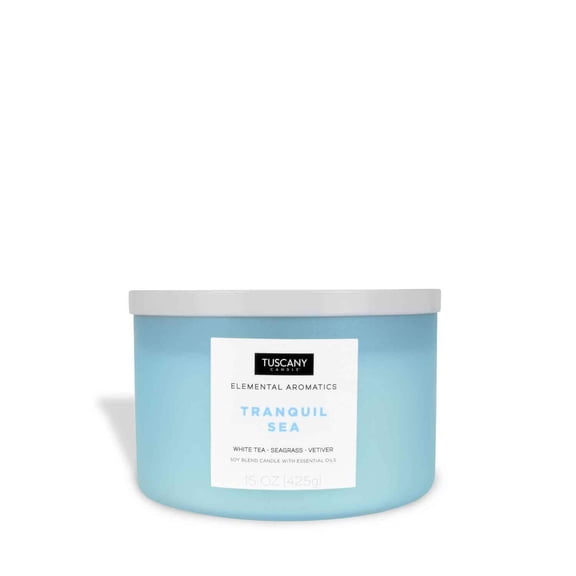 Tranquil Sea Scented Jar Candle (15oz) – Elemental Aromatics Collection