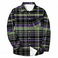 thumbnail image 4 of LIBRCLO Mens Shirts Long Sleeve Button Down Plaid Graphic Shirt Slim Fit Shirts for Work Casual, 4 of 5