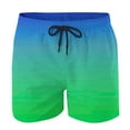 thumbnail image 5 of Mens Swim Trunks Quick Dry Gradient Printed Summer Beach Shorts Loose Casual Drawstring Board Swimwear Bathing Suit, 5 of 5