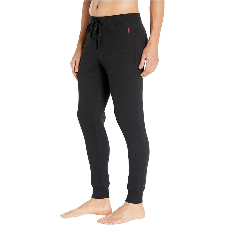 Polo Ralph Lauren POLO BLACK Men s Midweight Waffle Solid Jogger Pants US Large Walmart