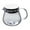 Transparent, variant on QUMONIN Small Glass Tea Kettle with Infuser & Whistle - Stove/Microwave Safe