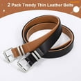 thumbnail image 6 of WHIPPY Women's Belts for Jeans Dresses Pants Ladies Leather Brown Belts, 6 of 7