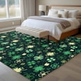 thumbnail image 4 of Large Area Rugs for Living Room Bedroom, St. Patrick's Day 8'x10' Rug Washable Carpet Runner Indoor Outdoor, Dark Green Lucky Shamrock Leaves Spring Non Slip Floor Mats Rug for Kitchen, Patio, 4 of 8