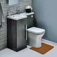 thumbnail image 5 of Clara Clark Bath Mat Bathroom Rug - Absorbent Memory Foam Bath Rugs - Non-Slip, Thick, Cozy Velvet Feel Microfiber Bathrug, Plush Shower, Toilet- Floor Bathmats Carpet - Brown - Contour Size 24"x20", 5 of 5
