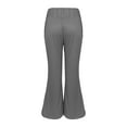 thumbnail image 5 of Women's Fleece Lined Thermal Pants, Winter Warm High Waisted Flare Leggings with Pockets, Soft Comfortable Yoga Pants for Lounging and Outdoor Activities Dark Gray, 5 of 8