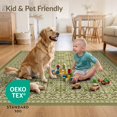 thumbnail image 4 of ODIKA 4'x6' Ultra-Soft Area Rug, Mid Century Trellis Decorative Retro Vintage Tone Chartreuse None Washable, Bare feet friendly, Silk-Touch for Bedroom Home office, 4 of 7