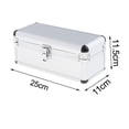 thumbnail image 3 of Maleta de caja de herramientas de aluminio portátil con estuche de transporte de esponja Estuche rígido Estuche de almacenamiento de instrumentos 25x11x11.5cm CUTICAT Estuche de transporte para micrófono, 3 of 8