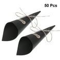 thumbnail image 2 of NUOLUX 50pcs Diy Handmade Bouquet Wrapping Paper Wedding Confetti Kraft Paper Packaging Cone (Black), 2 of 6