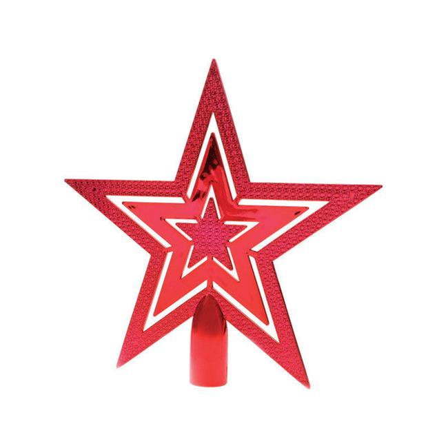 Cutout Christmas Tree Topper Star Red pack of 12