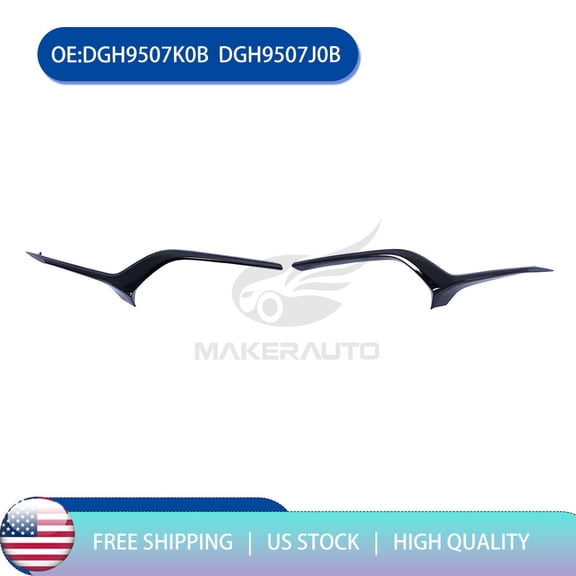 For Mazda CX-30 2020-2024 Pair Gloss Black Front Bumper Molding Trim
