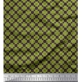 thumbnail image 1 of Soimoi Poly Georgette Fabric Check & Floral Artistic Printed Fabric 1 Yard 52 Inch Wide, 1 of 3