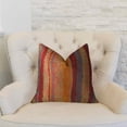 thumbnail image 3 of Plutus Brands Red Sand Red Blue and Orange Handmade Luxury Pillow, 3 of 4