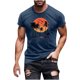 thumbnail image 5 of Hombres Pantalones Cortos de Manga Corta Impresa Casual Cuello Redondo Superior, Camisa de Moda para el Verano Y la Primavera, 5 of 8