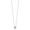thumbnail image 6 of Diamond2Deal 925 Sterling Silver Rhodium-plated Brilliant-cut Cubic Zirconia Double Heart Necklace for Women 18", 6 of 6