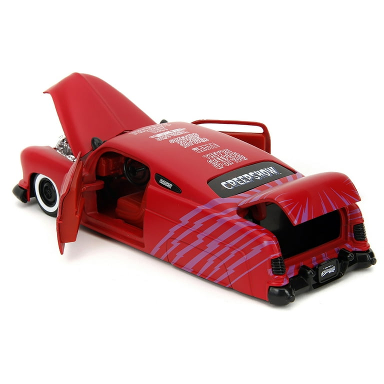 1951 Mercury Matt Red with Purple Stripes and Creep Diecast Figure