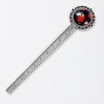 thumbnail image 2 of Coccinella septempunctata Vintage Silver Lace-Edged Bookmark: a Gift for Readers and Book Lovers, 2 of 5