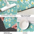 thumbnail image 3 of Turquoise Daisy Flower Yellow Centers Pattern Kitchen Rug Mat,Kitchen Runner Rugs Non Skid Washable,Decorative Kitchen Floor Mats for Kitchen,Sink,Laundry,17"X47", 3 of 5