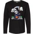 thumbnail image 3 of Inktastic Halloween Trick or Treating Cute Grim Reaper Long Sleeve T-Shirt, 3 of 5