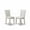 Cream-White, variant on MZC0T01 Dining Chair Set of 2 - Cream Linen Fabric Seat and High Chair Back - Wire Brushed Linen White Finish (SET OF 2)
