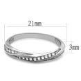 thumbnail image 2 of Luxe Jewelry Designs Women's Stainless Steel Eternity Ring with Cubic Zirconia - Size 9 (Pack of 3), 2 of 4
