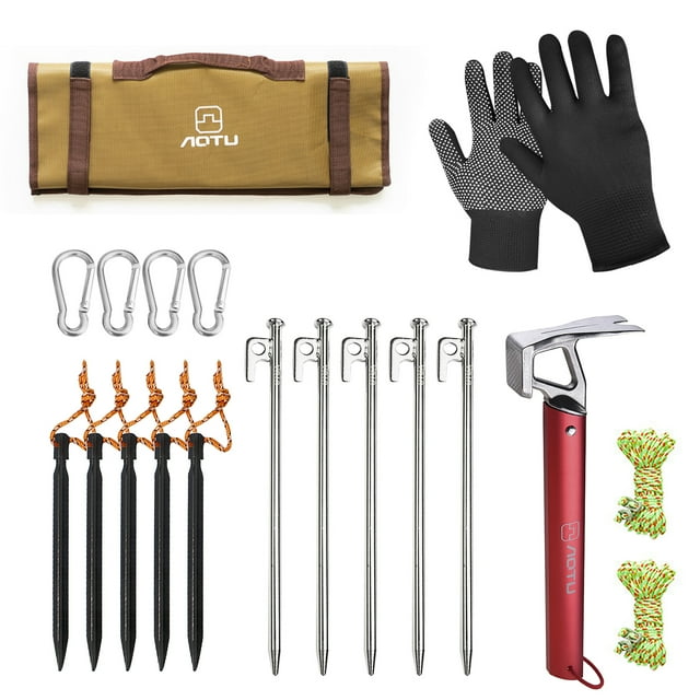 Outdoor Multifunctional Camping Tackle Storage Bag Ground Nail Hammer Camping
