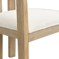 thumbnail image 5 of Rovelle Modern Upholstered Dining Chairs, Rubberwood, Beige + Natural Ash, Set of 2, 5 of 8