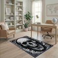 thumbnail image 2 of ODIKA Skull Graphic Beast Streetwear Anime Bold Gothic Gamer Dorm Guys for Home Office, Gaming Room, Under Desk, Non-Slip Chair-Friendly, 2 of 7