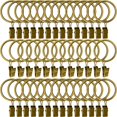 thumbnail image 1 of AMZSEVEN 40 Piezas Anillos de Cortina de Metal Ganchos para Clips para Cortinas Clips Decorativos para Barra de Cortina Perchas 1,5 Pulgadas de Diámetro Interior Ojales Bronce Antiguo Inoxidable, 1 of 8