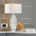 thumbnail image 5 of 3-Way Dimmable Touch Diamond Crushed Mirrored Bedside Table Lamps Set of 2 for Living Room with USB A+C Ports, Silver Bling Modern Bling Nightstands Lamps for Bedroom with 2 Bulbs, 5 of 7