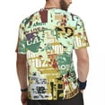 thumbnail image 3 of T Shirt For Men Newspaper Collage Man Vintage Aesthetic Streetwear Sports Breathable Summer Fashion, 3 of 7