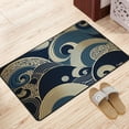 thumbnail image 3 of XMXY Area Rugs Doormat Outdoor Entrance, Traditional Simple Line Waves Facecloth Non-slip Floor Mat Rug for Living Room Kitchen Sink Area Indoor,36"x24", 3 of 9