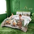 thumbnail image 3 of meiyoeat Watercolor Camping Bedding For Boys,Fox Tent Print Duvet Cover Full,Polkadot Reversible,3-Piece,1 Duvet Cover and 2 Pillowcases, 3 of 6