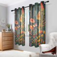 thumbnail image 2 of Yayeee Window Curtains Light Filtering 63"x42" Grommet Panel Pair Home Living Room Decor, Forest Mushroom, 2 of 7