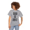 thumbnail image 2 of DJH Apparel | God Is Able Inspirational Christian Unisex T-shirt, 2 of 6