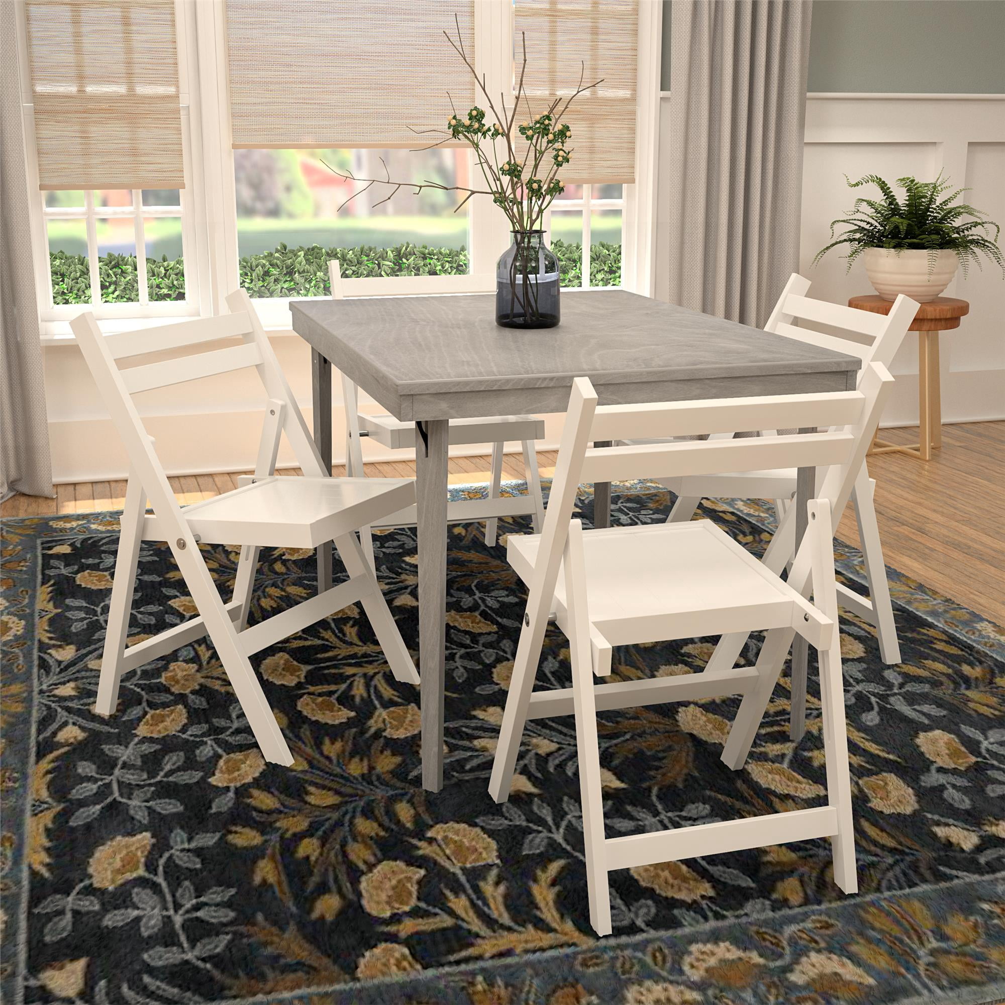 COSCO XL Folding Wood Chair, White, 2-Pack